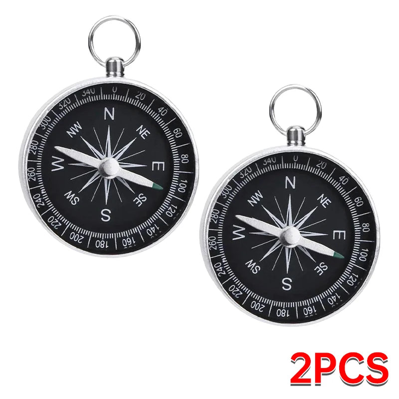 Mini Aluminum Alloy Compass Keychain