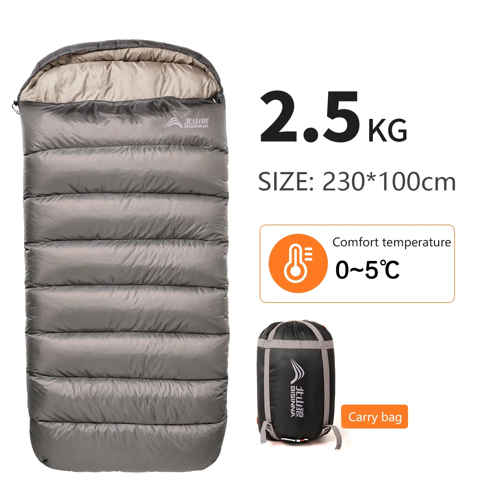 BISINNA Large 3-Season Camping Sleeping Bag