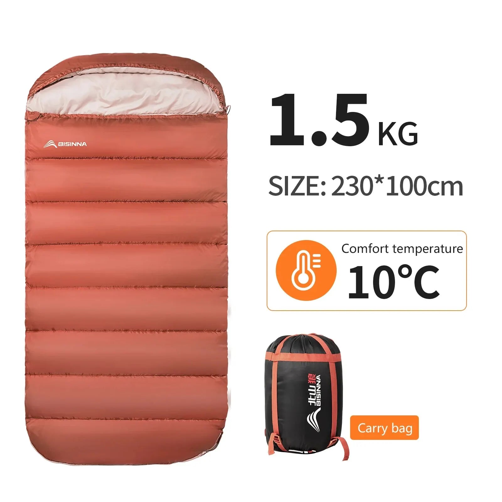 BISINNA Large 3-Season Camping Sleeping Bag
