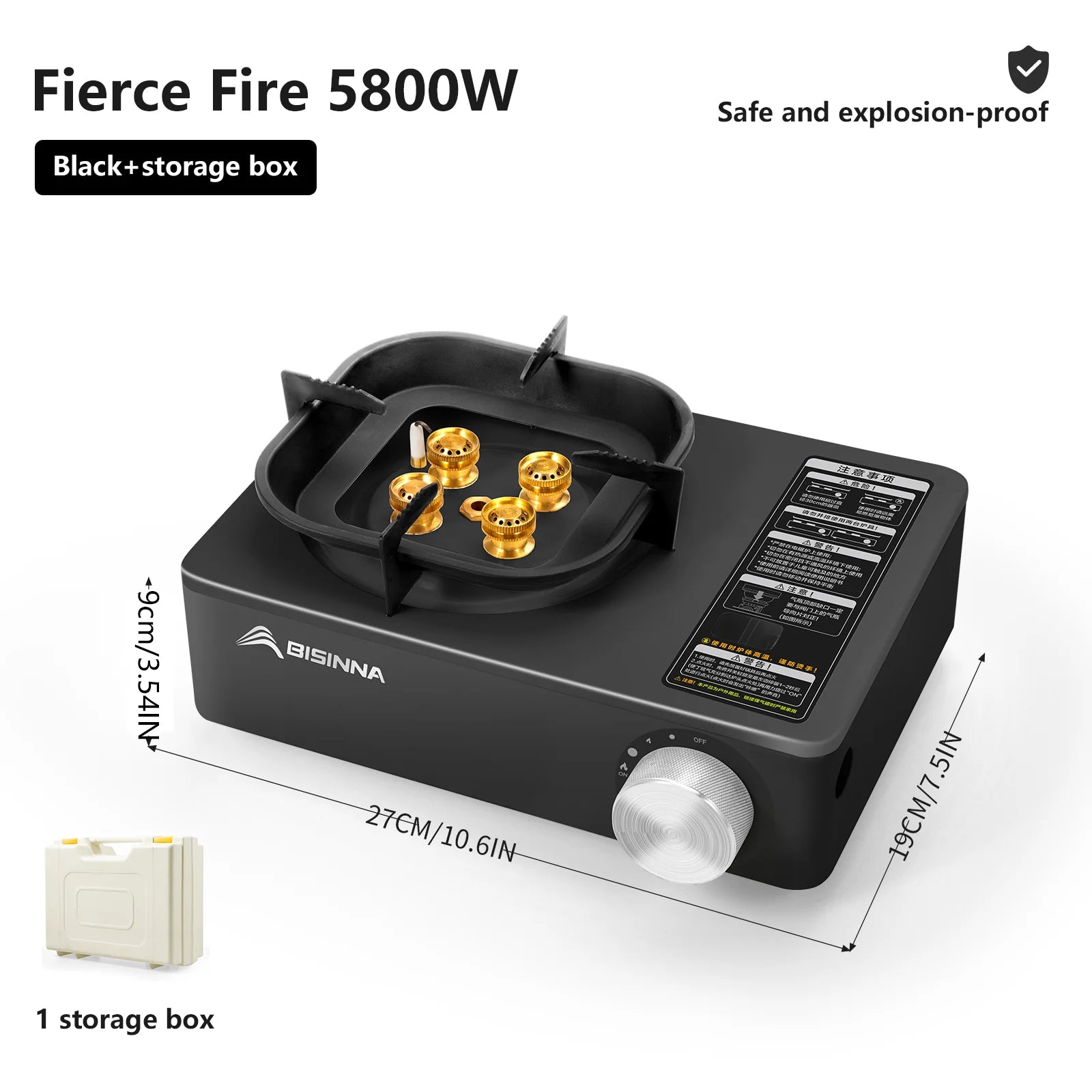 BISINNA 5800W Portable Camping Gas Stove
