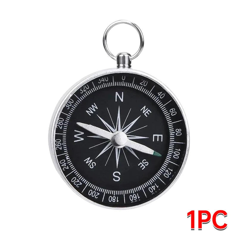 Mini Aluminum Alloy Compass Keychain