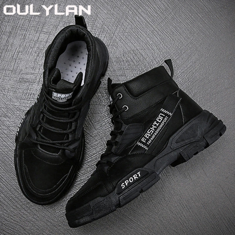 2024 Men's Fashion Leather High-Top Boots
