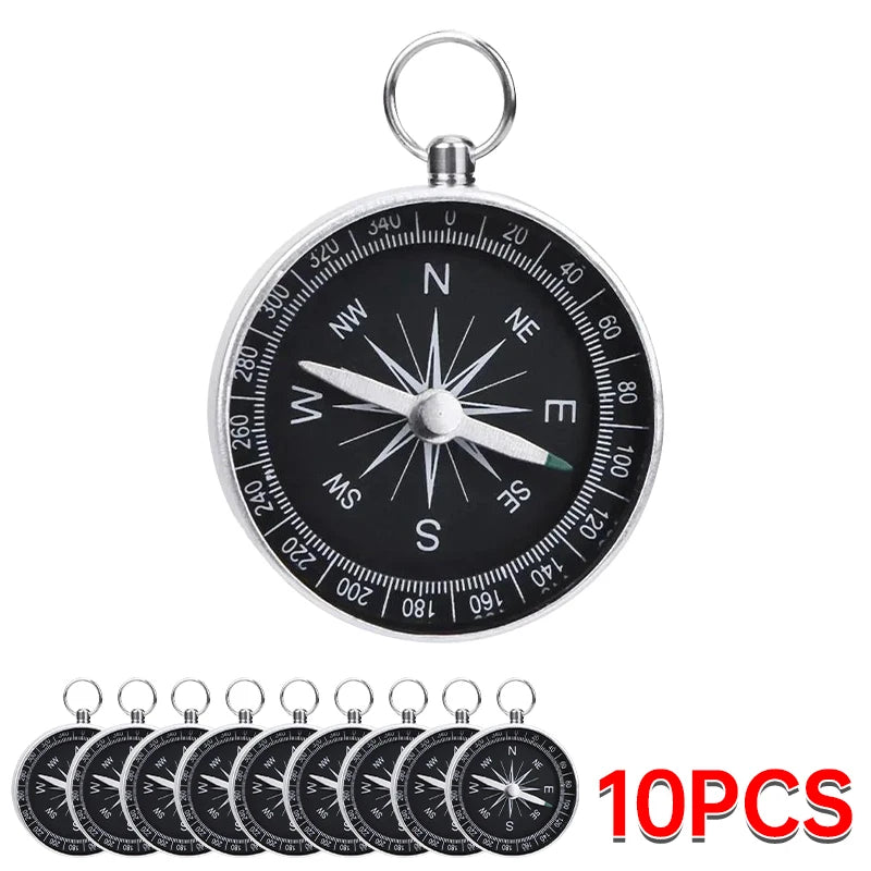 Mini Aluminum Alloy Compass Keychain