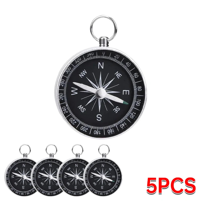 Mini Aluminum Alloy Compass Keychain