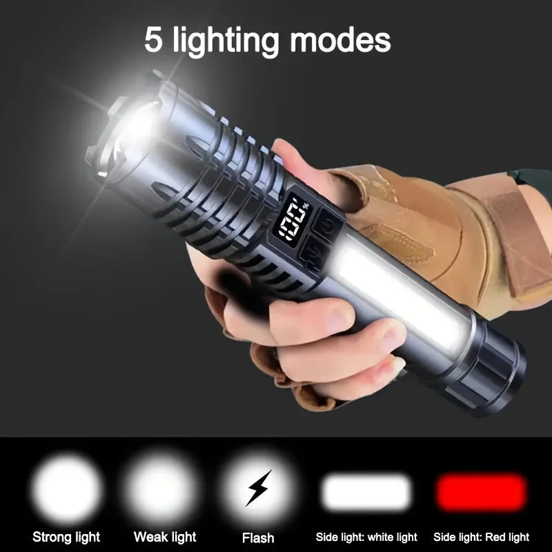 High-Power Rechargeable LED Flashlight