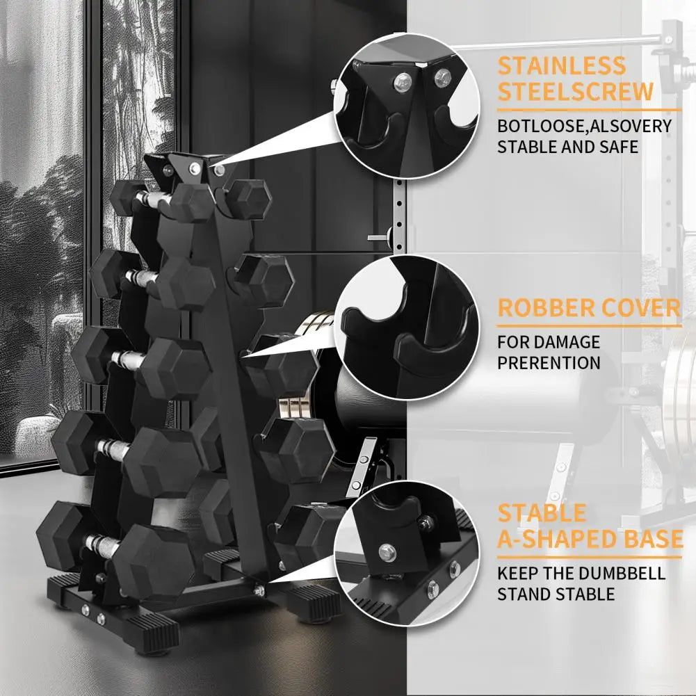 5-Tier Dumbbell Rack Storage Holder