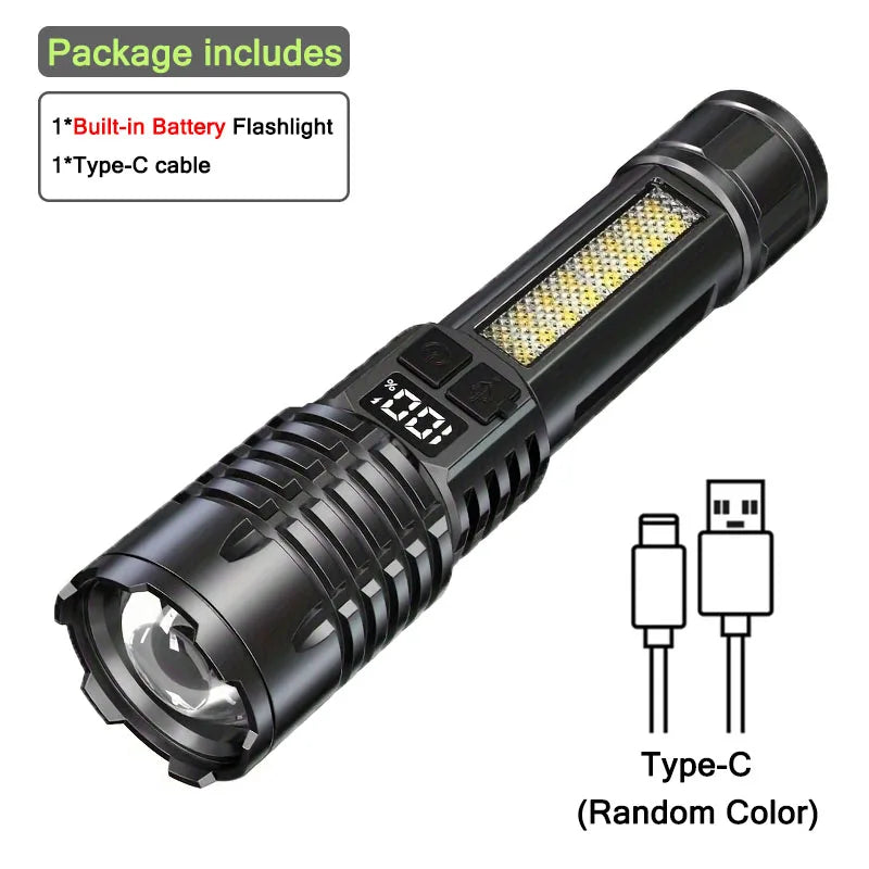 High-Power Rechargeable LED Flashlight